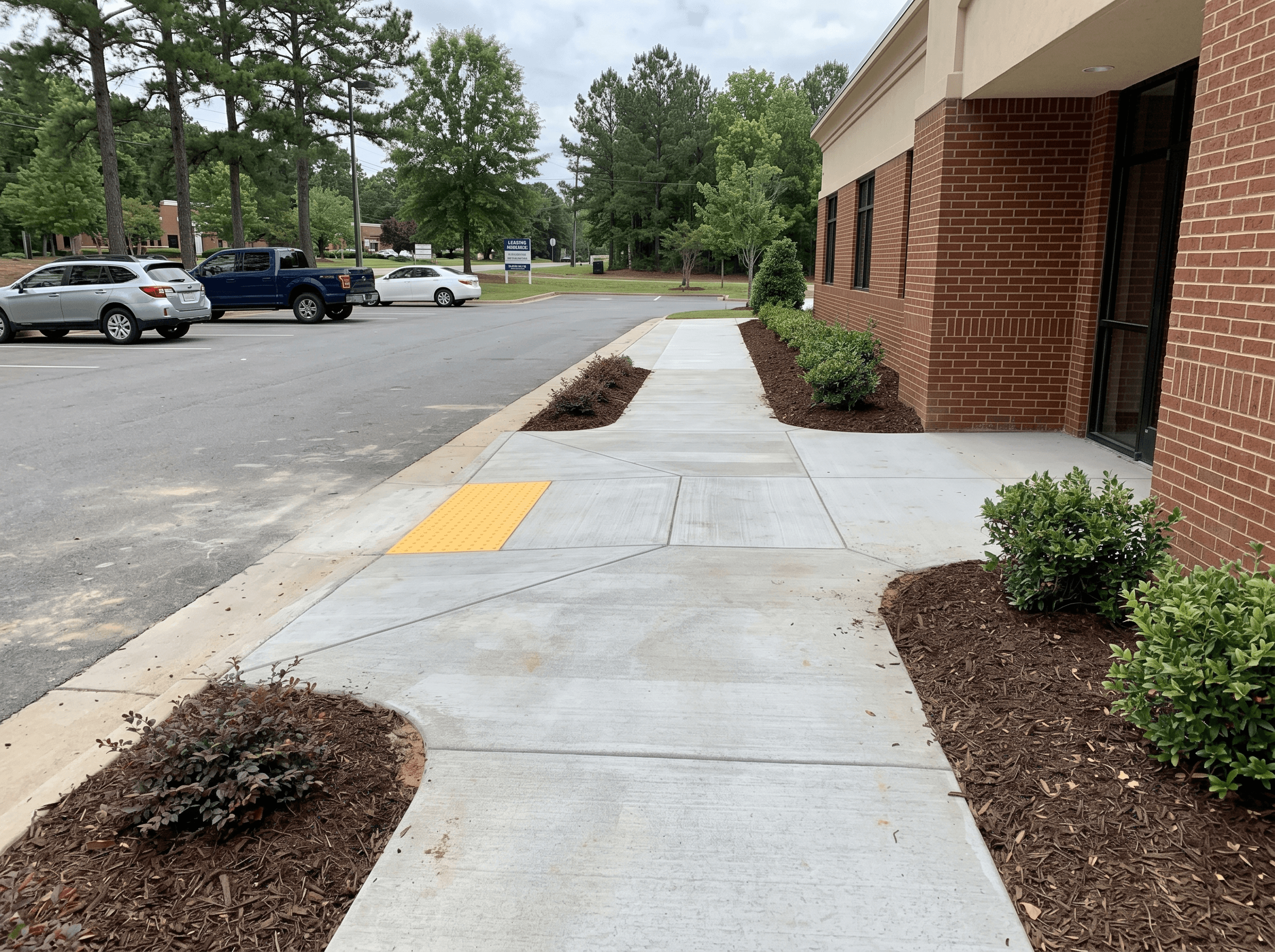 Commercial concrete entryway